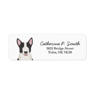 Bull Terrier Return-adres Etiket
