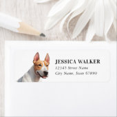 Bull Terrier Return-adreslabels Etiket (Insitu)