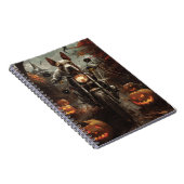 Bull Terrier Rijden Motorfiets Halloween Eng Notitieboek (Rechterzijde)