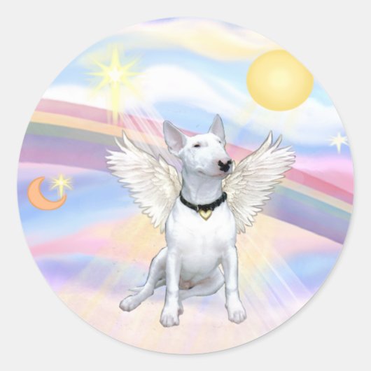 Bull Terrier Ronde Sticker (Voorkant)