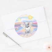 Bull Terrier Ronde Sticker (Envelop)