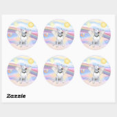 Bull Terrier Ronde Sticker (Vel)