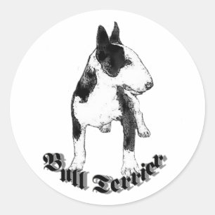 Bull Terrier Ronde Sticker