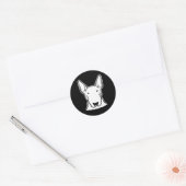 Bull Terrier Ronde Sticker (Envelop)