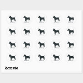 Bull Terrier Ronde Sticker (Vel)