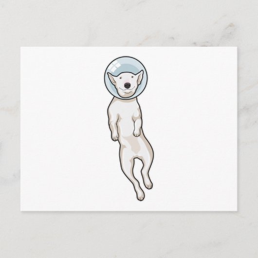 Bull Terrier Ruimte Briefkaart (Voorkant)