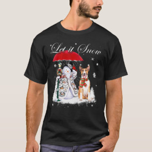 Bull Terrier Santa Dog Kerstmis Snowman Xmas Paja T-shirt
