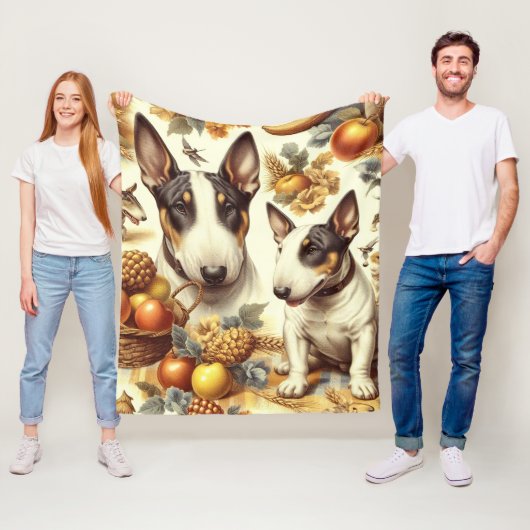 Bull Terrier schilderij Fleece Deken (In situ)