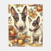 Bull Terrier schilderij Fleece Deken (Voorkant)