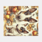 Bull Terrier schilderij Fleece Deken (Voorkant (Horizontaal))