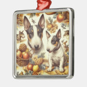  Bull Terrier schilderij Metalen Ornament (Links)
