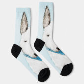 Bull Terrier Schilderij - Mooie Originele Honden K Sokken (Rechts)