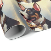  Bull Terrier schilderij portret Cadeaupapier (Rol Hoek)