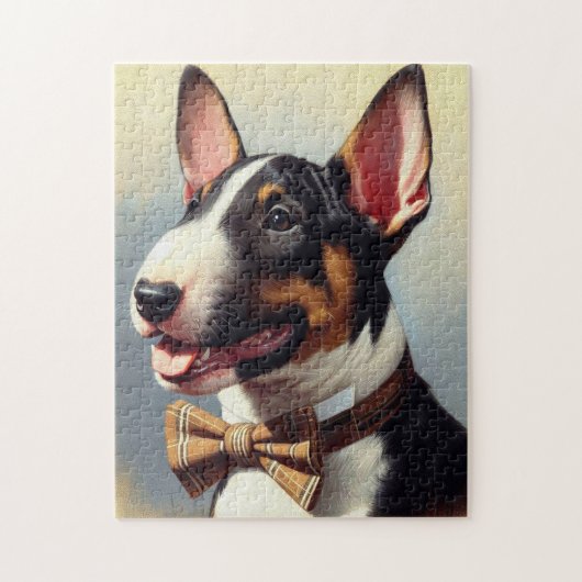  Bull Terrier schilderij portret Legpuzzel (Verticaal)