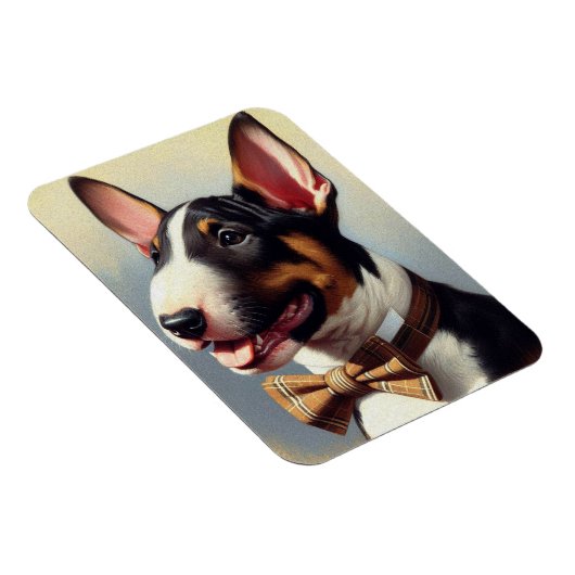  Bull Terrier schilderij portret Magneet (Rechterzijde)