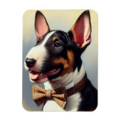  Bull Terrier schilderij portret Magneet (Verticaal)
