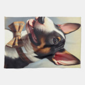  Bull Terrier schilderij portret Theedoek (Horizontaal)