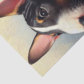  Bull Terrier schilderij portret Tissuepapier (Detail)