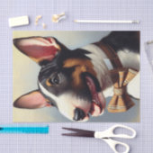  Bull Terrier schilderij portret Tissuepapier (Craft)