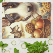  Bull Terrier schilderij Theedoek (Gevouwen)