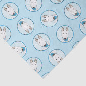 Bull Terrier Schilderij Wit Engels Schattigee Dog Tissuepapier (Detail)