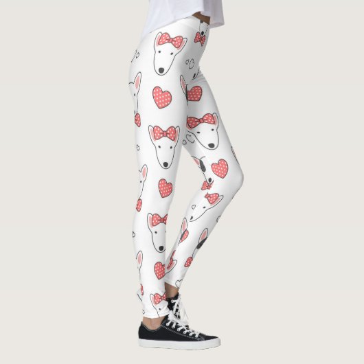 Bull Terrier Seamless Pattern Leggings (Rechts)