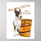 Bull Terrier Shares A Beer Print (Voorkant)