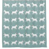 Bull Terrier Shower Curtain Douchegordijn (Voorkant)