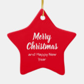 Bull Terrier Silhouette Dog & Green Bow Kerstmis Keramisch Ornament (Achterkant)