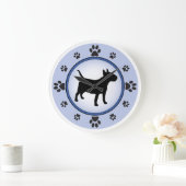 Bull Terrier Silhouette Grote Klok (Huis)
