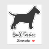 Bull Terrier Silhouette Hondenras Vinyl Sticker (Vel)