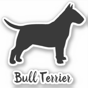 Bull Terrier Silhouette Hondenras Vinyl Sticker