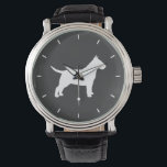 Bull Terrier Silhouette Horloge<br><div class="desc"></div>