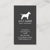 Bull Terrier Silhouette Visitekaartje (Voorkant)