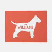 Bull Terrier Silhouette Welcome Mat Custom Doormat (Voorkant)