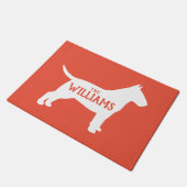 Bull Terrier Silhouette Welcome Mat Custom Doormat (Schuin)