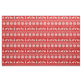 Bull Terrier Silhouettes Kerstrood en wit Stof (Fat Quarter)
