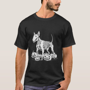 Bull Terrier Skelet Verjaardag Halloween Mannen vr T-shirt