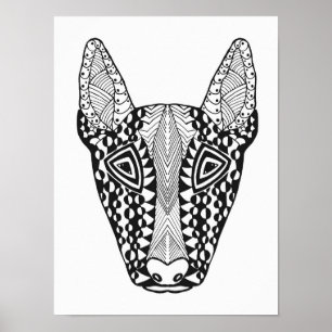 Bull Terrier Sketch 2 Poster