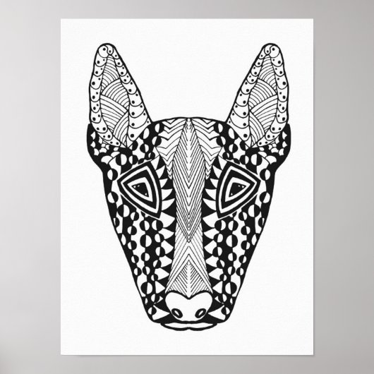 Bull Terrier Sketch 2 Poster (Voorkant)