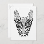 Bull Terrier Sketch Briefkaart (Voorkant / Achterkant)