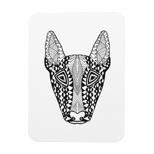 Bull Terrier Sketch Magneet (Verticaal)