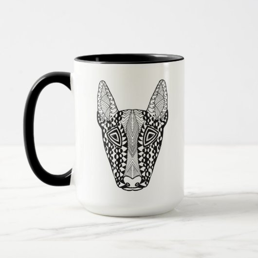 Bull Terrier Sketch Mok (Links)