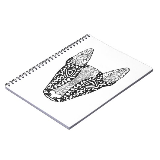 Bull Terrier Sketch Notitieboek (Linkerzijde)