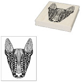 Bull Terrier Sketch Rubberstempel (Gestempeld)