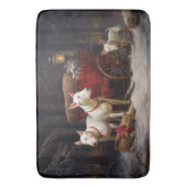 Bull Terrier Snowy Sleigh Kerst Decor Badmat (Voorkant Verticaal)