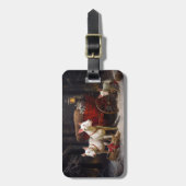 Bull Terrier Snowy Sleigh Kerst Decor Bagagelabel (Voorkant verticaal)