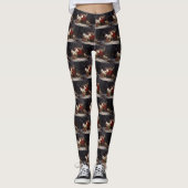 Bull Terrier Snowy Sleigh Kerst Decor Leggings (Voorkant)