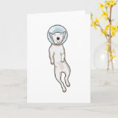 Bull Terrier Space Kaart (Gele Bloem)