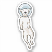 Bull Terrier Space Sticker (Voorkant)